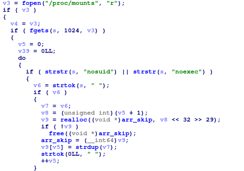 JNI code iterating mounts